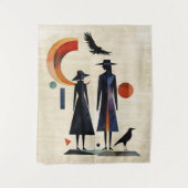 Modern Witches - een abstract kunstwerk 2 - Fan Fu Wandkleed (Voorkant)