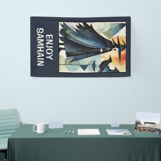 Modern Witches - een abstract kunstwerk 3 - Fan Fu Spandoek (Beurs)