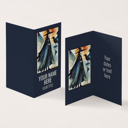 Modern Witches - een abstract kunstwerk 3 - Fan Fu Visitekaartje (Binnen en buitenkant)