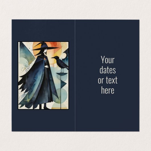 Modern Witches - een abstract kunstwerk 3 - Fan Fu Visitekaartje (Binnenkant ongevouwen)