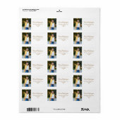 Modern Witgoud Foto Etiket (Full Sheet)