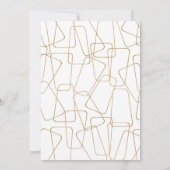 Modern Witgoud Pop Bruis Klink Nieuwjaar  Kaart (Achterkant)