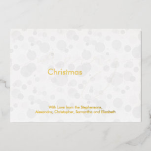 Modern Witgouden Script Bokeh Prettig Kerstfeest Folie Uitnodiging