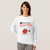 Modern With personalized name for teacher T-shirt (Voorkant volledig)