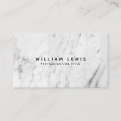 Modern witmarmer-minimalistisch Visitekaartje (Voorkant)