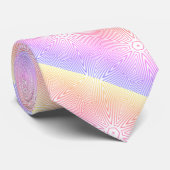 MODERN WITTE EN LICHTE PAARS & PINK & GEEL EN KUST STROPDAS (Opgerold)