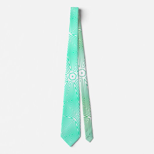 MODERN WITTE GROENE KUTE STROPDAS (Voorkant)