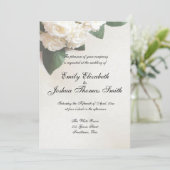 Modern witte huwelijksuitnodigingen  kaart (Staand voorkant)