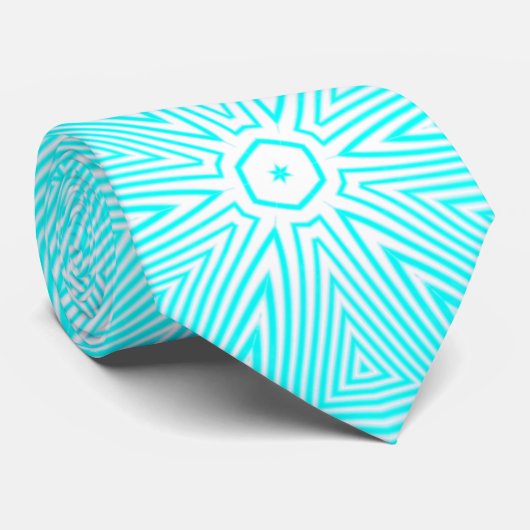 MODERN WITTE LICHT TEAL  GROENE CUTE Rmdesignflo55 Stropdas (Opgerold)
