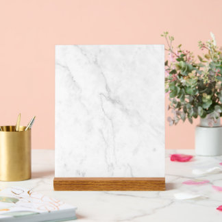 Modern Witte Marmer Acryl Bord