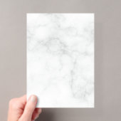 Modern Witte Marmer Acryl Uitnodigingen (Insitu (Draagbaar))