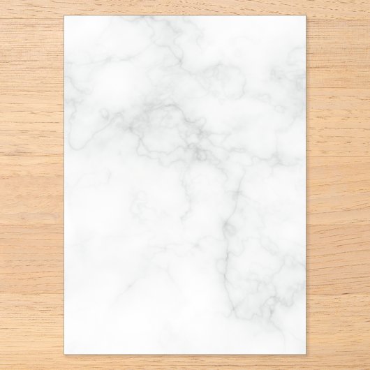 Modern Witte Marmer Acryl Uitnodigingen (Voorkant)