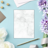 Modern Witte Marmer Acryl Uitnodigingen (Insitu (Huwelijk))