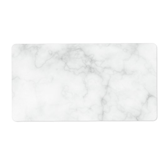 Modern Witte Marmer Etiket (Voorkant)