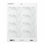 Modern Witte Marmer Etiket (Full Sheet)