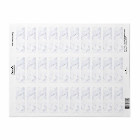 Modern Witte Marmer Etiket (Full Sheet)