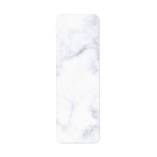 Modern Witte Marmer Etiket (Voorkant)