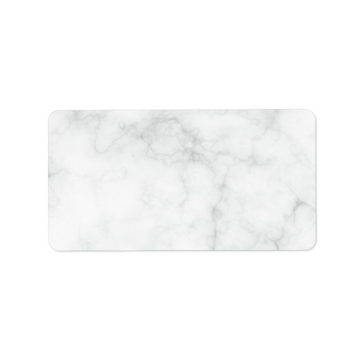 Modern Witte Marmer Etiket (Voorkant)