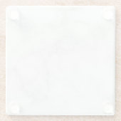 Modern Witte Marmer Glazen Onderzetter (Achterkant)