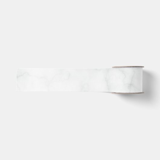 Modern Witte Marmer Grosgrain Lint (Voorkant)