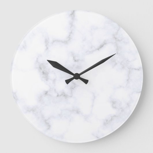 Modern Witte Marmer Grote Klok (Voorkant)