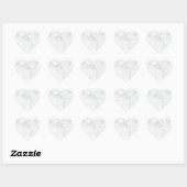 Modern Witte Marmer Hart Sticker (Vel)