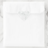 Modern Witte Marmer Hart Sticker (Tas)
