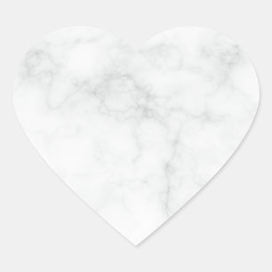 Modern Witte Marmer Hart Sticker