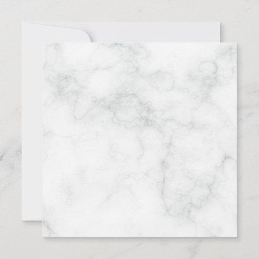 Modern Witte Marmer Kaart (Voorkant)