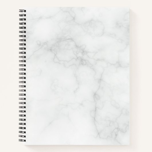 Modern Witte Marmer Notitieboek (Voorkant)