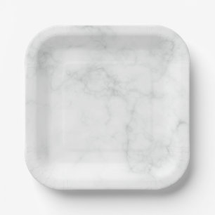 Modern Witte Marmer Papieren Bordje