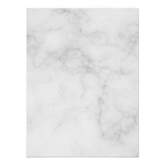 Modern Witte Marmer Perfect Poster (Voorkant)