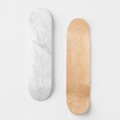 Modern Witte Marmer Persoonlijk Skateboard (Voorkant)
