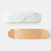 Modern Witte Marmer Persoonlijk Skateboard (Horizontaal)