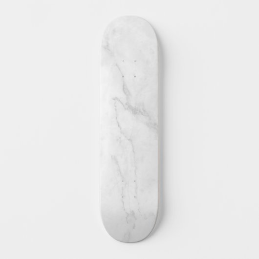 Modern Witte Marmer Persoonlijk Skateboard (Voorkant)