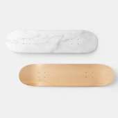 Modern Witte Marmer Persoonlijk Skateboard (Horizontaal)