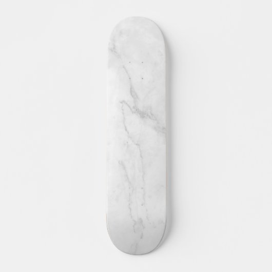 Modern Witte Marmer Persoonlijk Skateboard (Voorkant)