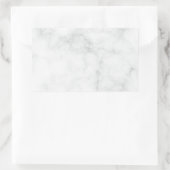 Modern Witte Marmer Rechthoekige Sticker (Tas)