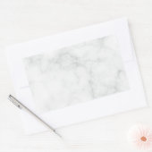 Modern Witte Marmer Rechthoekige Sticker (Envelop)