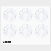 Modern Witte Marmer Ronde Sticker (Vel)