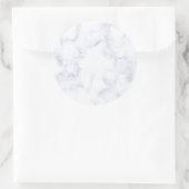 Modern Witte Marmer Ronde Sticker (Tas)