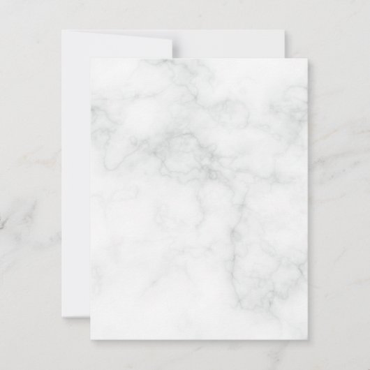 Modern Witte Marmer Save The Date (Voorkant)
