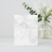 Modern Witte Marmer Save The Date (Staand voorkant)