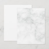 Modern Witte Marmer Save The Date (Voorkant / Achterkant)