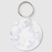 Modern Witte Marmer Sleutelhanger (Achterkant)