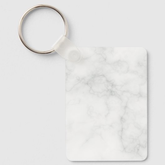 Modern Witte Marmer Sleutelhanger (Voorkant)