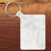 Modern Witte Marmer Sleutelhanger (Voorkant)