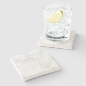Modern Witte Marmer Stenen Onderzetter (Zijkant)