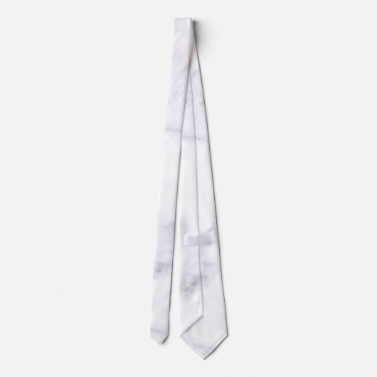 Modern Witte Marmer Stropdas (Achterkant)