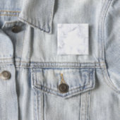 Modern Witte Marmer Vierkante Button 5,1 Cm (In situ)